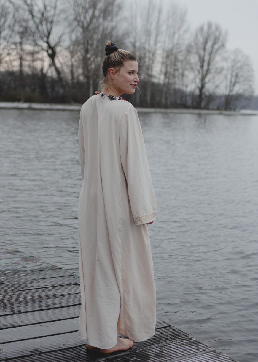 Personal branding portrait in Amsterdam in winter of a yoga instructor